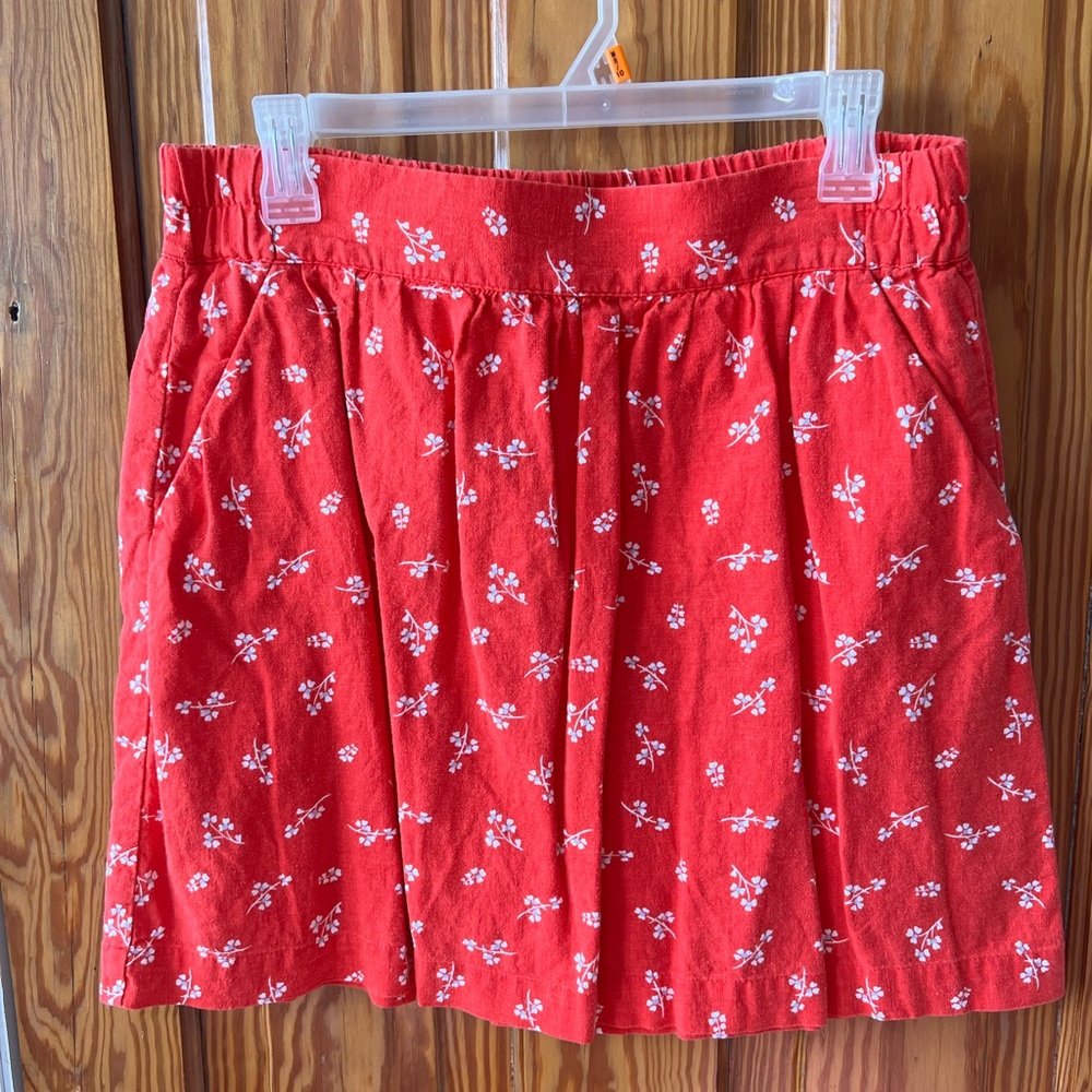 Floral Red Skirt - Picture 1 of 2